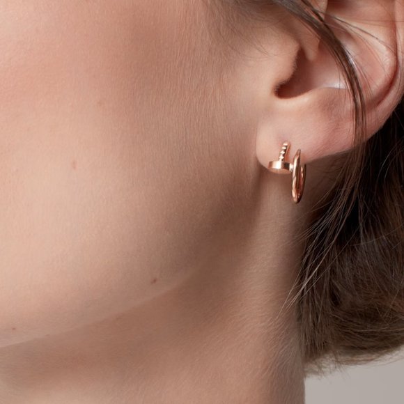 CARTIER Juste Un Clou 18k RG Earrings - Picture 1 of 10